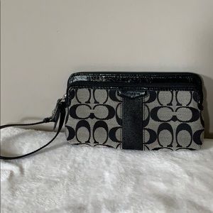Coach signature wristlet